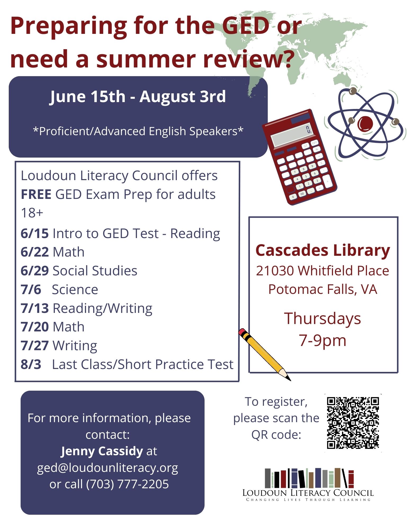 Free Summer 2023 English Classes - Loudoun Literacy Council